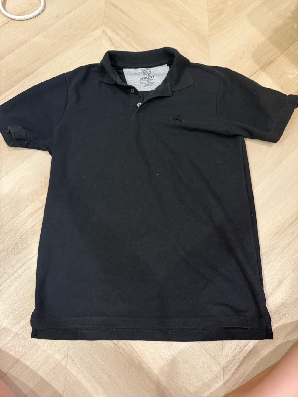 Rugby express Black Short-Sleeve Polo Shirt